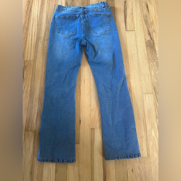 C&V Chelsea and Violet open slit boot cut cropped jeans size 30 - Picture 3 of 6